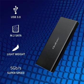 M.2 SATA SSD ümbris QOLTEC 51854 USB 3.0 tööriistavaba