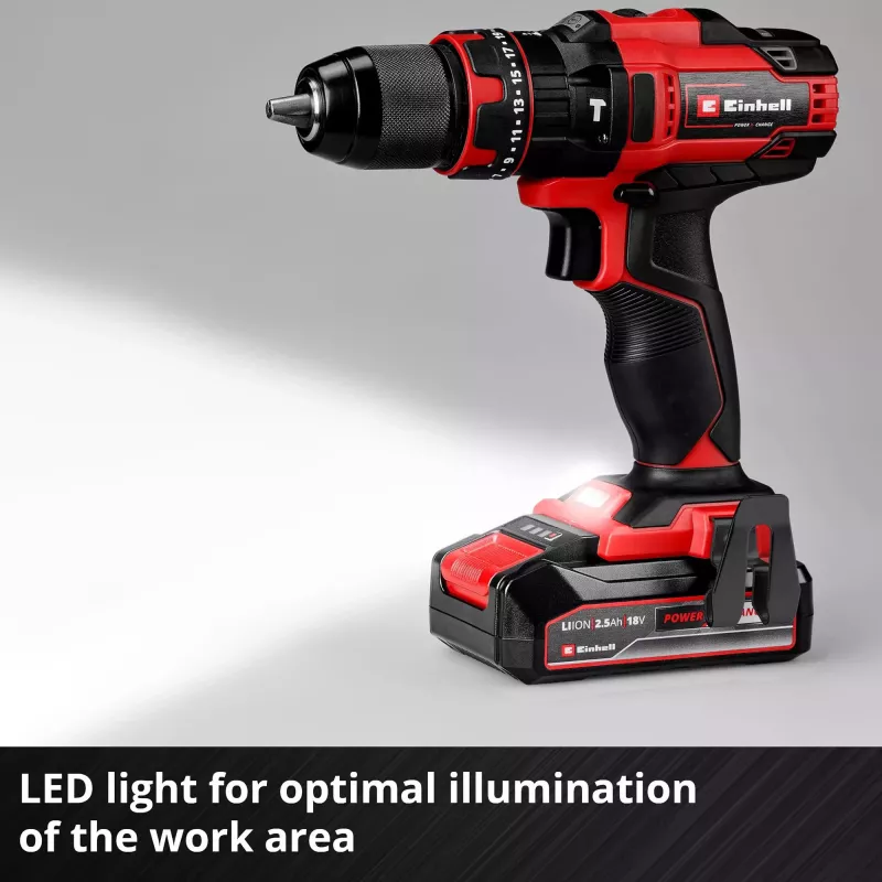Einhell TE-CD 18/44 Li-i 24000 RPM 1,59 kg Must, Punane