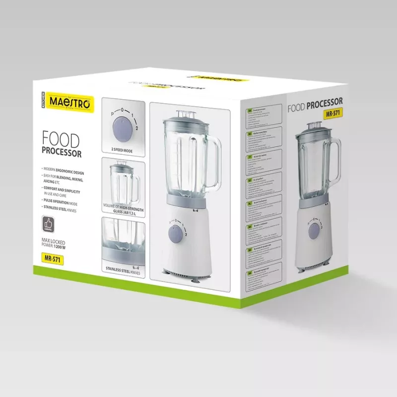Köögikombain Maestro MR-571 1200 W valge/hall — multifunktsionaalne köögikombain
