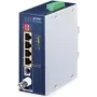 Võrgusaatja ja -vastuvõtja PLANET IVC-234GPT — 4-pordiline 1G Ethernet PoE VDSL2 pikendajaks, Alumiinium/Sinine