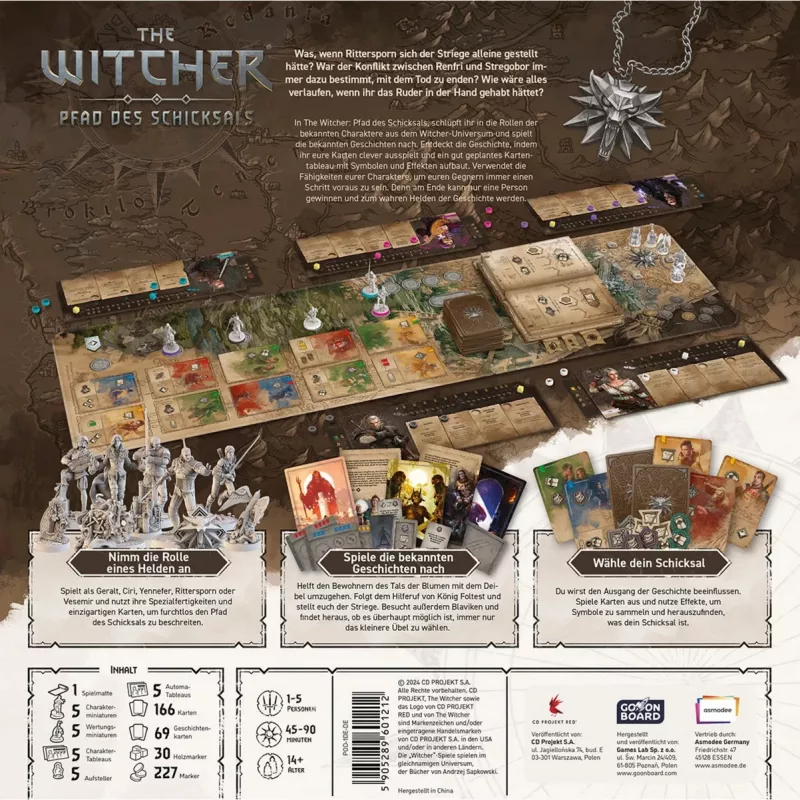 Lauamäng Asmodee The Witcher: Pfad des Schicksals Deluxe Edition – lauaplaani-/strateegiamäng