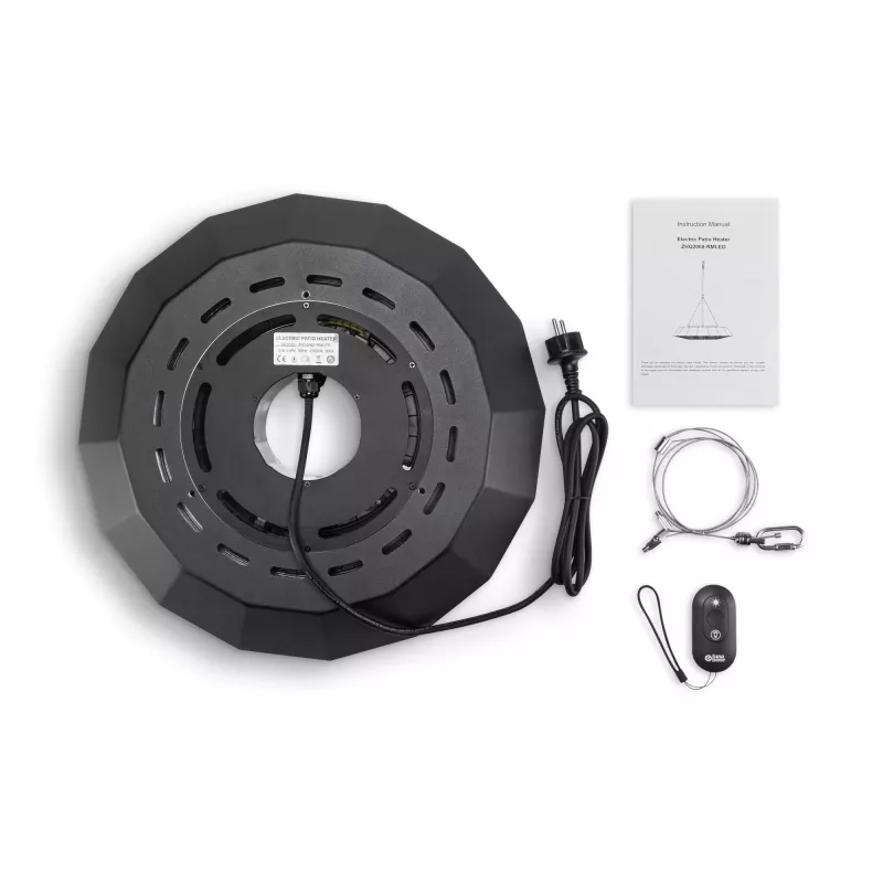 TunaBone | Elektriline laesoe infrapuna terrassisoojendi | TB2068C-01 | Terrassisoojendi | 2000 W | Võimsustasemete arv 1 | Sobib ruumidele kuni 20 m² | Must | IP45