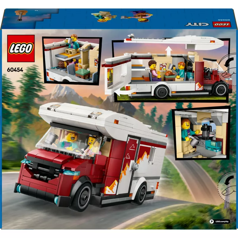 Ehitusmänguasi LEGO City Adventure Camper 60454, 385 tk, kõrgus 80 mm, vanusele 6+