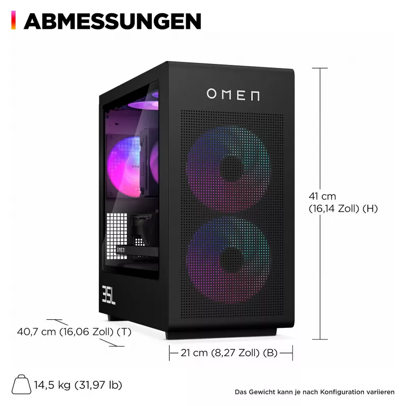 HP OMEN GT16-0083ng 35L RYZ7 8700F/32GB/3TBSSD/RTX5070Ti/W11 Home