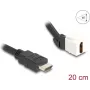 DeLOCK Keystone'i moodulkaabel HDMI isane emasele 45° nurga all 8K 60 Hz 20 cm must