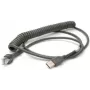 Honeywell USB-kaabel USB-kaabel, spiraalne, Pikkus: 2,9m, Värvus: must, Voyager/Fusion/Focus jaoks (53-53235-N-3)