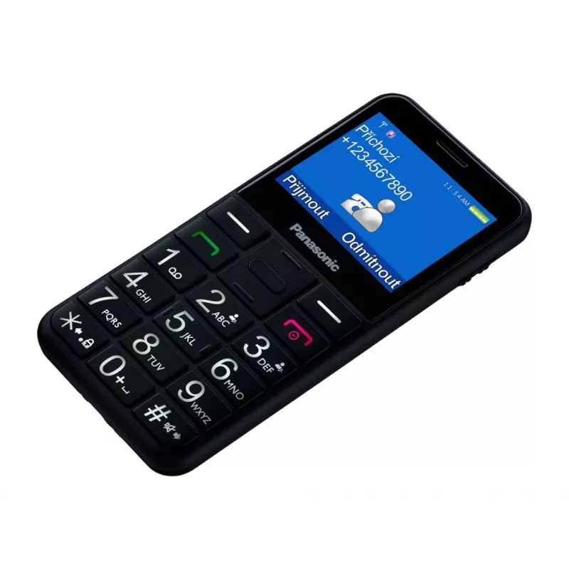 Vanematele mõeldud mobiiltelefon KX-TU155 must