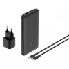 Belkin BoostCharge - Powerbank + toiteadapter - 10000 mAh - PD - 3 väljundporti (24-pin USB-C, 2 x USB)