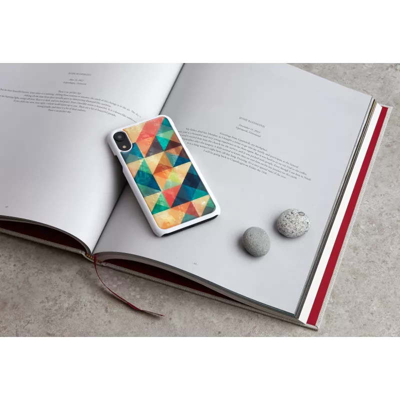 Nutitelefoni ümbris iKins iPhone XR-ile — Mosaiikmust kaitseümbris