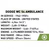 Ehitusmänguasi Cobi Dodge WC-54 Kiirabi mudel 2257 1:35 mõõtkavas ehituskomplekt