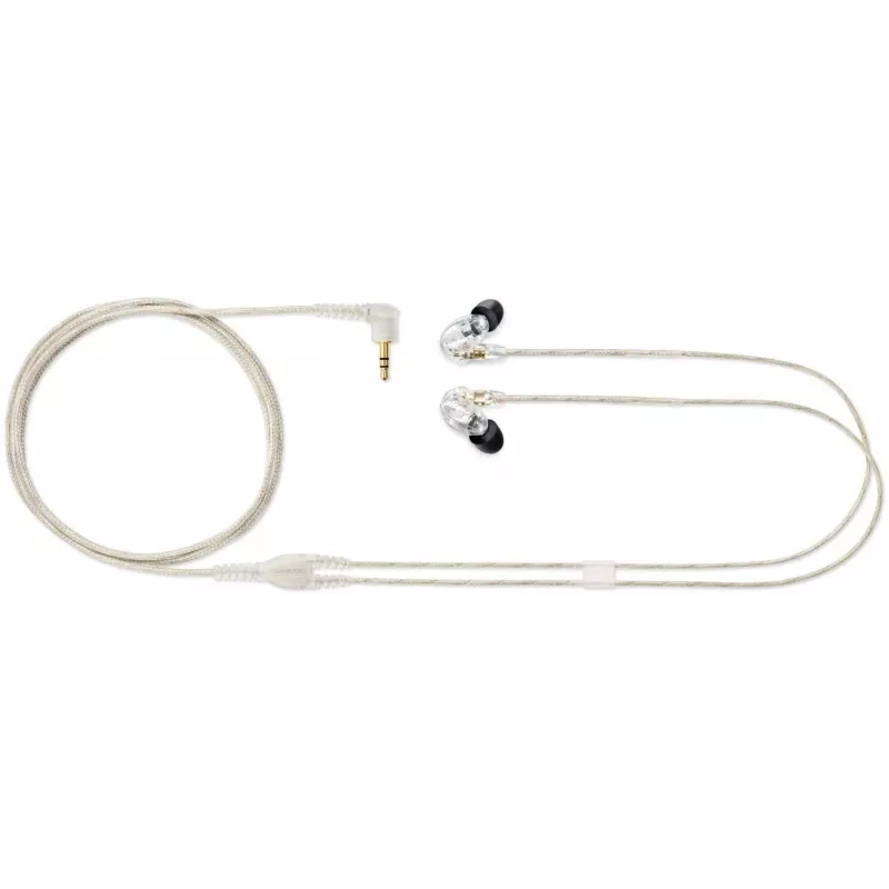 Shure SE215 Pro juhtmega kõrvaklapid lavale/studiosse, läbipaistev