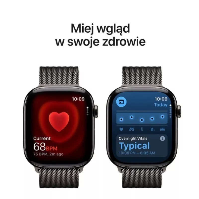 Apple Watch Series 11 GPS + Cellular 46mm Slate Titanium korpus Slate Milanese silmusega M/L