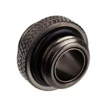 Adapter Alphacool G1/4 AG to G1/4 AG, metallist nurkühendus, must