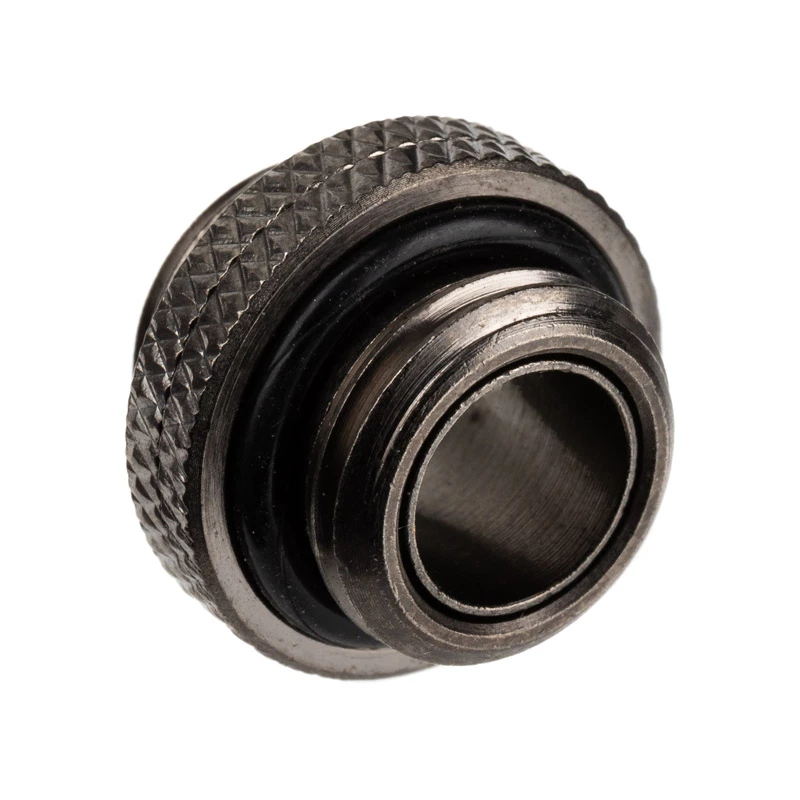 Adapter Alphacool G1/4 AG to G1/4 AG, metallist nurkühendus, must