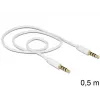3,5 mm helikaabel DeLOCK 83439 0,5 m valge