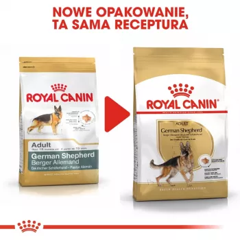 Kuiv koeratoit Royal Canin German Shepherd Adult, 11 kg — suur tõug, linnuliha, 24% valku, 19% rasva