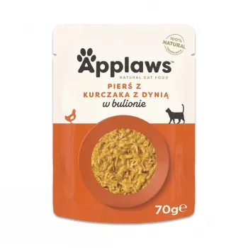 Applaws kanarind kõrvitsaga puljongis, märgtoit kassidele, 70 g