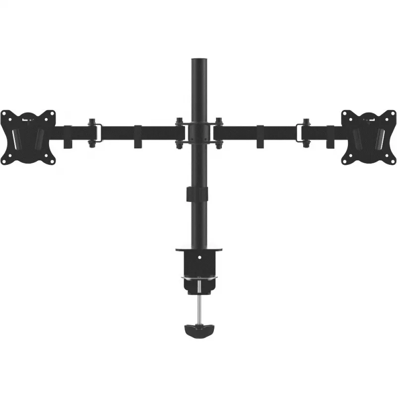 Kahe monitori lauakinnitus MONTIS Dual Monitor Mount Everest MT015, 13–27 tolli, 2 kätt, max 16 kg, VESA 75x75–100x100, must