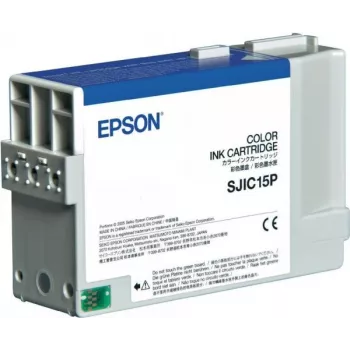 Epson SJIC15P Color (tsüaan, magenta, kollane) originaal tindikassett TM C3400, C3400 SecurColor, C jaoks