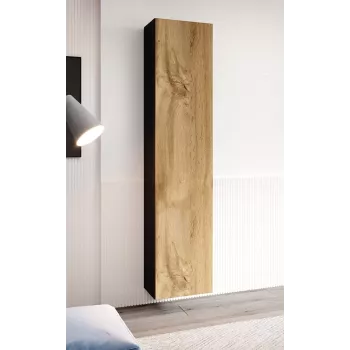 Cama suletud Kapp VIGO '180' 180/40/30 must/wotani tamm