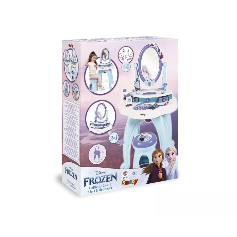 Smoby Frozen 2-in-1 juuksurilaud sinine lilla 3-6 aastat