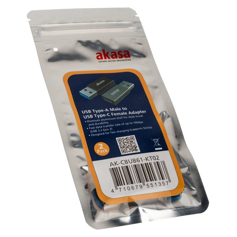 Kaabli soovaheti USB Type-A USB USB-C Akasa AK-CBUB61-KT02