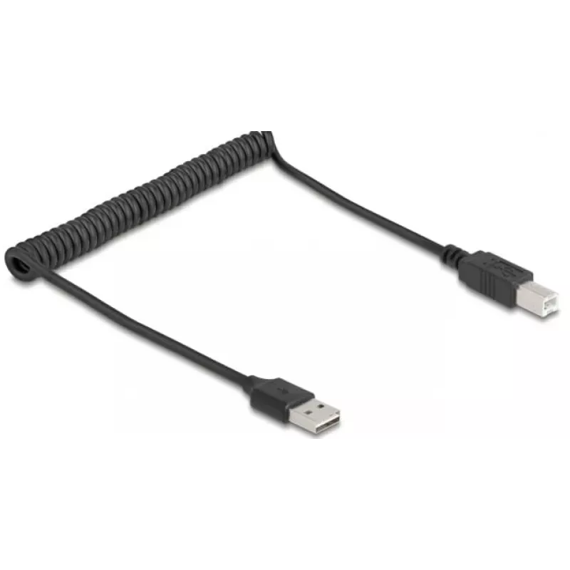USB-kaabel DeLOCK 90130 USB 2.0 0,8 m Must