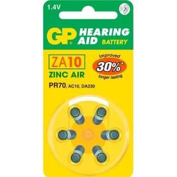 Ühekordne aku GP Batteries Hearing Aid ZA10