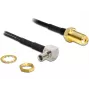 Koaksiaalkaabel DeLOCK 88487 TS-9 SMA 1,45 m must