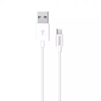 USB-kaabel SAVIO CL-124 USB 2.0, USB A pistik Micro-USB B-le, 2 m, valge
