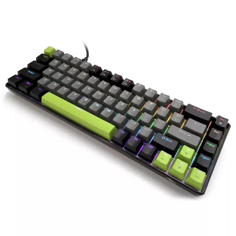 Mehaaniline klaviatuur MEDIA-TECH MT1260 Red Core MX60, 60% vormitegur, CHERRY MX Red lülitid, RGB taustvalgustus, USB, roheline