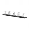 Rack kaabel management panel 1U metal 5 suure klambriga, ALLNET ALL-S0002251, must