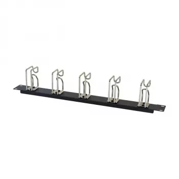 Rack kaabel management panel 1U metal 5 suure klambriga, ALLNET ALL-S0002251, must