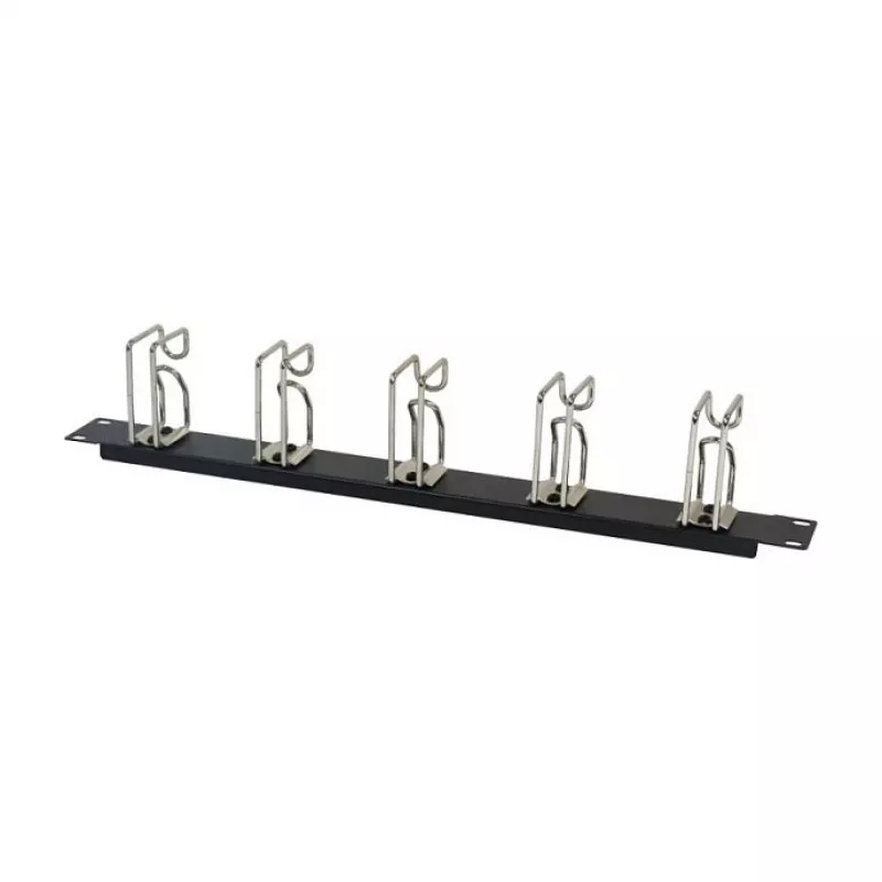 Rack kaabel management panel 1U metal 5 suure klambriga, ALLNET ALL-S0002251, must