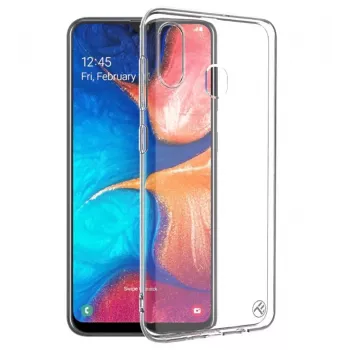 Silikoonümbris Tellur Samsung Galaxy A20, läbipaistev, pehme kaitseümbris