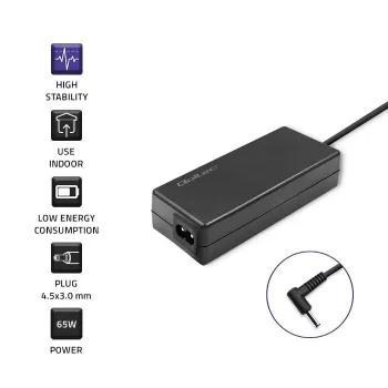 Toiteadapter QOLTEC 65W 19V 3.42A sülearvutitele ja ühilduvatele seadmetele