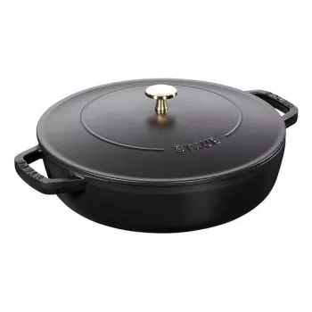 Saute Pan ZWILLING STAUB BRAISERS Ümmargune 28 cm, must, põhja Ø 22,2 cm