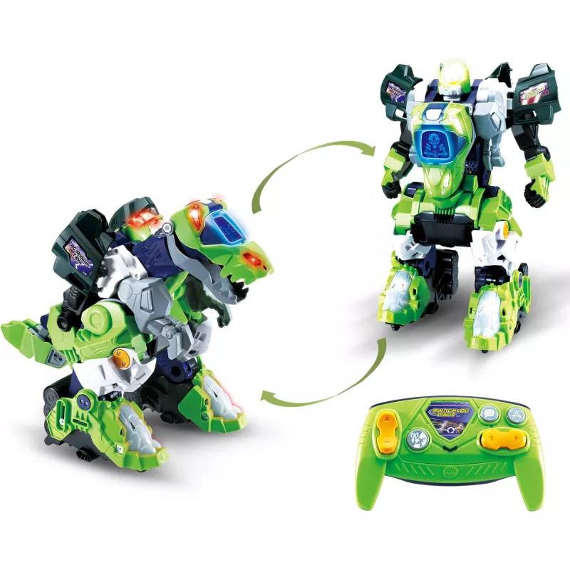 Kaugjuhitav dinosaurusmänguasi VTech Switch & Go Dinos T-Rex, muundub dinosauruse ja sõiduki vahel, lastele