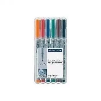 Marker Staedtler 311 WP6 6 tk Must Sinine Pruun Roheline Oranž Punane