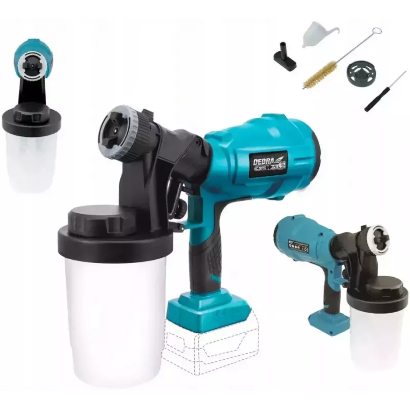 Dedra DED7057 juhtmeta värviprits 18V, 900 ml