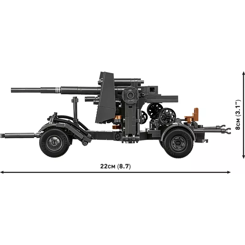 Ehituskomplekt Cobi ehituskivid 8,8 cm Flak koos haagisega — 360 osa