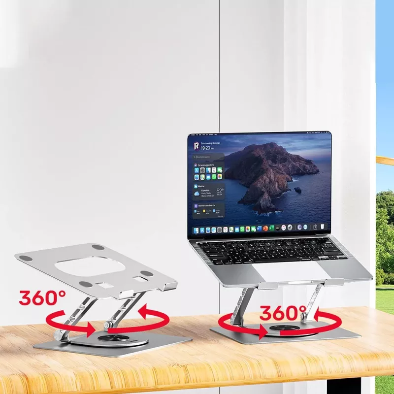 Sülearvutialus Unitek OT180SL01 Alumiinium 25,4–40,6 cm (10–16 tolli) ekraanidele, 360° pööratav, 0–180° kallutatav