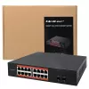 Võrgukommutaator QOLTEC 52364 — Gigabit Ethernet PoE 16xRJ45, 2xSFP