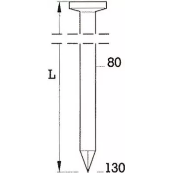 Round head strip nails BeA R20 4.2×120 mm, 1500 pcs