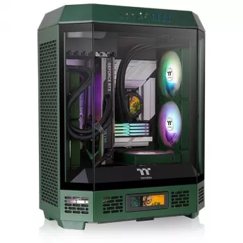 The Tower 600, Tower-Enclosure Dark Green, Tempered Glass x 3