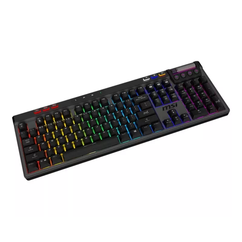Mehaaniline mänguriklaviatuur MSI Strike Pro W Silent US paigutus RGB taustvalgustusega, juhtmega, taktiilsed vaiksed lülitid