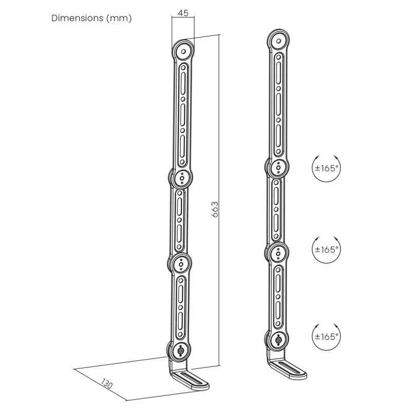 Maclean universaalne VESA kinnitus soundbari jaoks, max 15 kg, MC-335