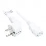 Netzkabel Schutzkontakt-Stecker Typ E+F (CEE 7/7, gewinkelt) an C13 (gerade), weiß, 1,50 mm², 10 m, Good Connections® (P0130-W100)