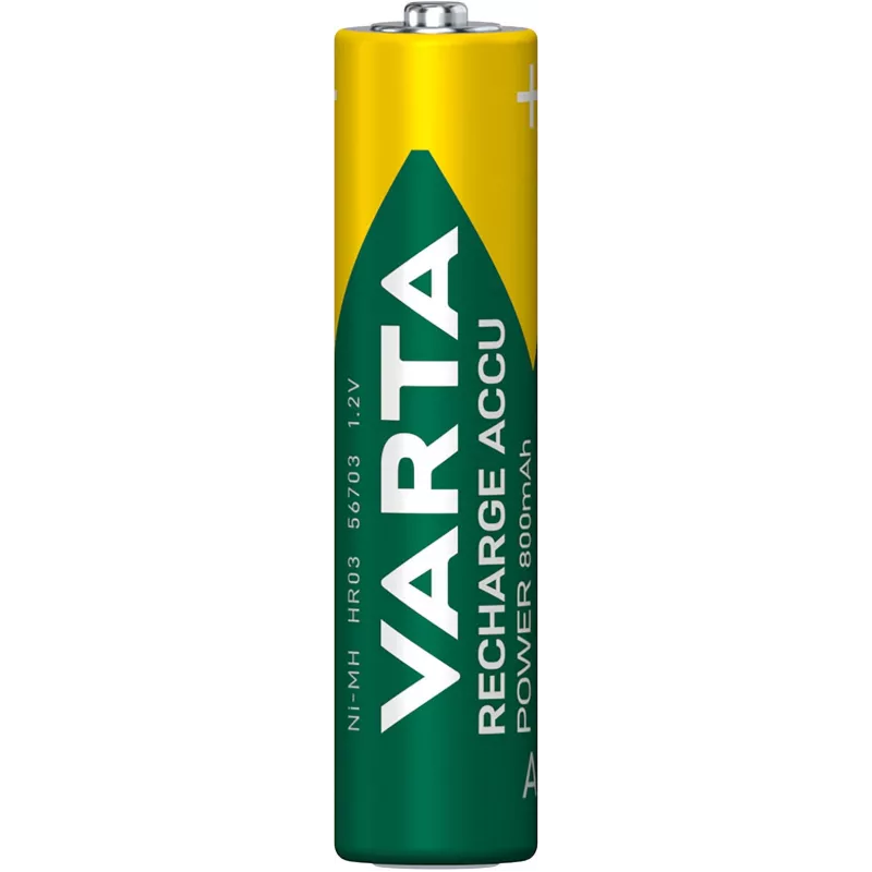 VARTA HR03 AAA laetav aku Accu Power 800 mAh 56703 laetavad patareid 4 tk Roheline