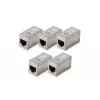 Digitus CAT 6 varjestatud modulaarühenduspesad, 5 tk, RJ-45, kuldsed kontaktid, hõbedane